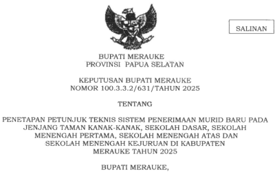 Juknis SPMB 2025 Kabupaten Merauke